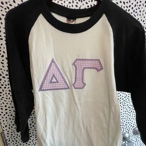 Delta Gamma DG DeeGee Baseball appliqué tee